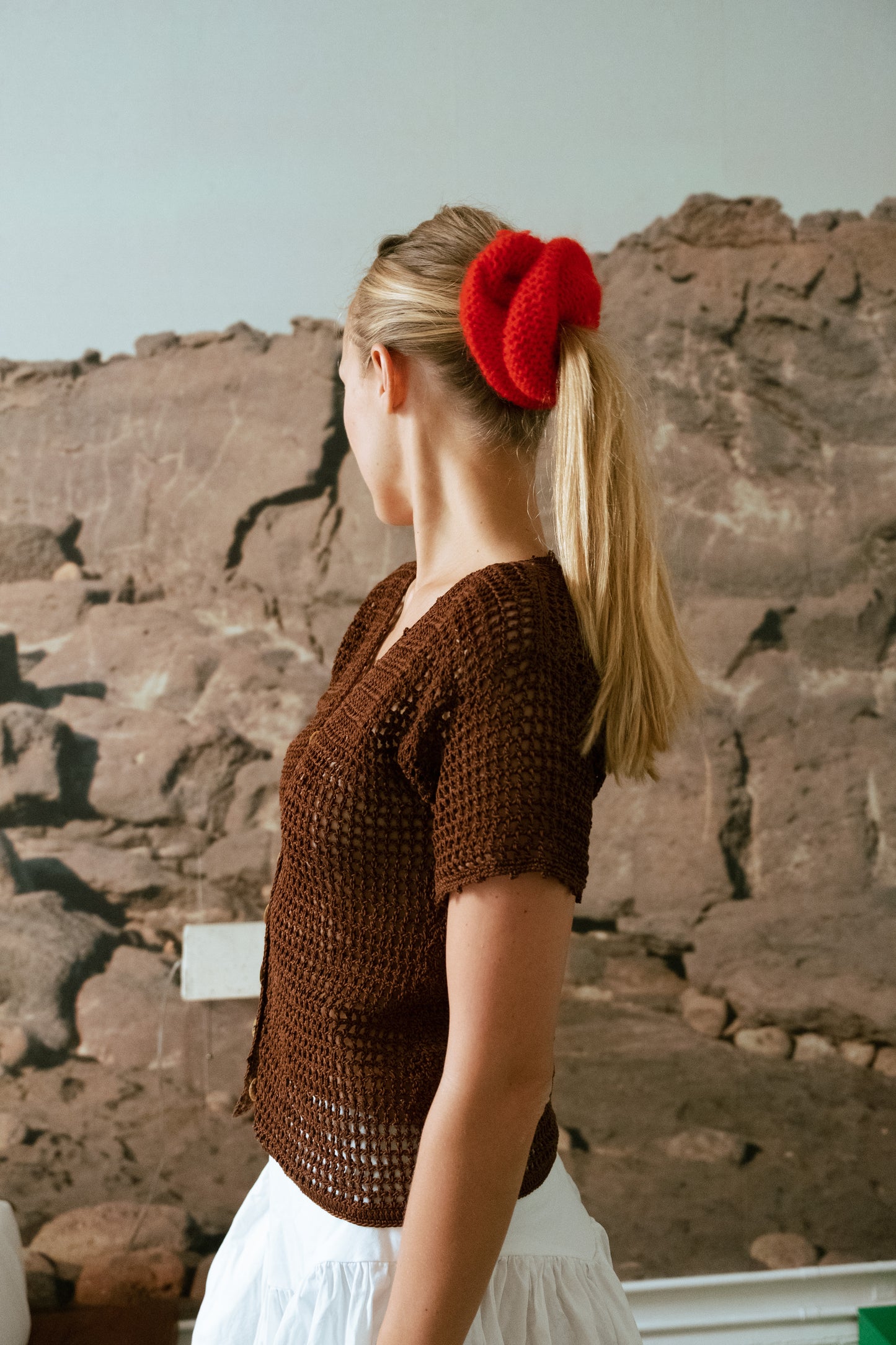 CROCHET SHIRT IN GREEN