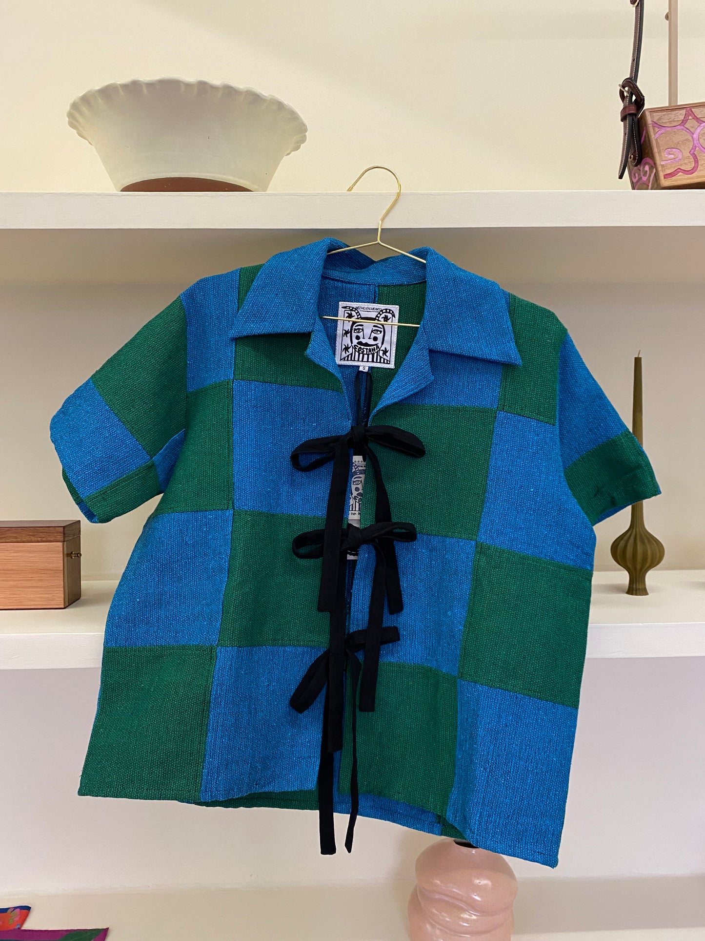 BOLO SHIRT BLUE & GREEN