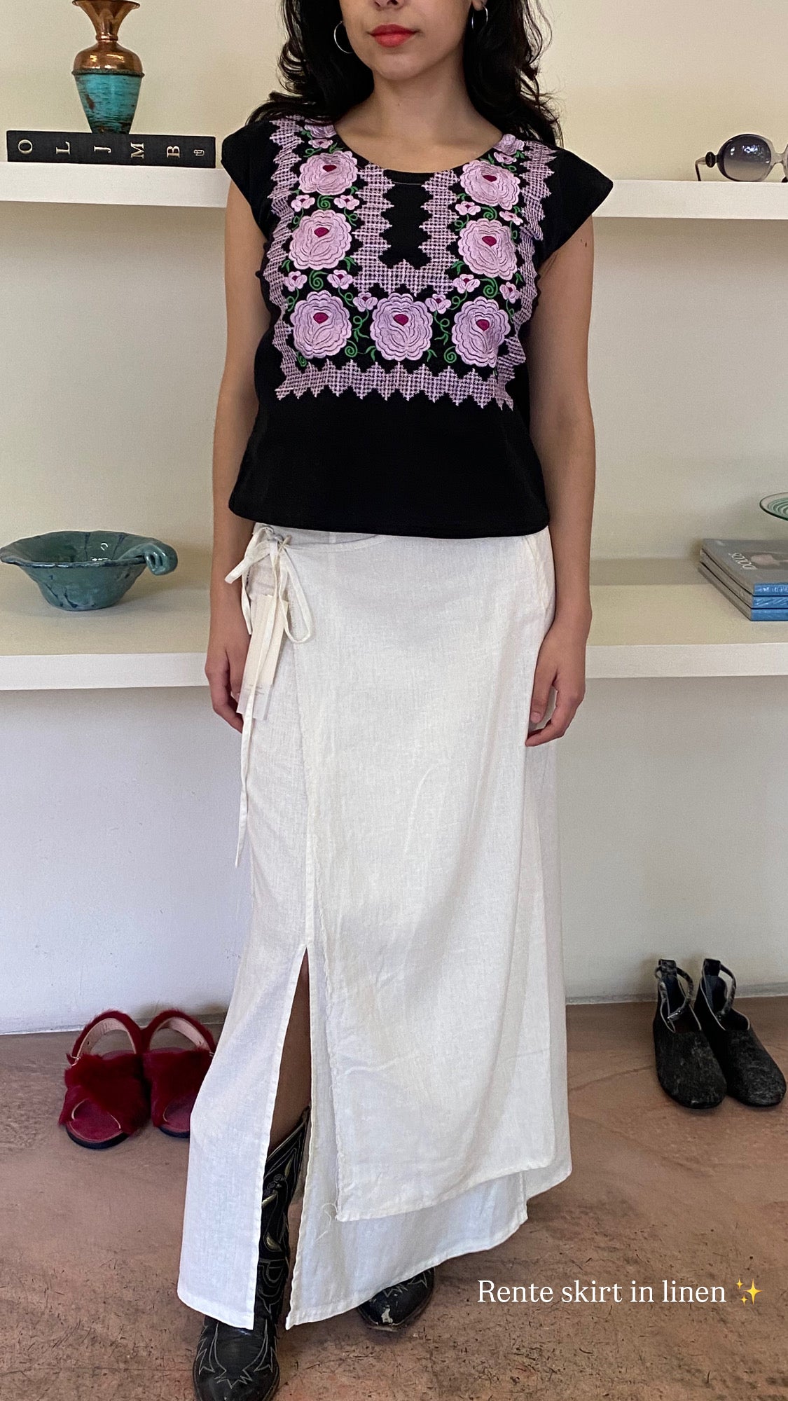 LINEN RENTE SKIRT