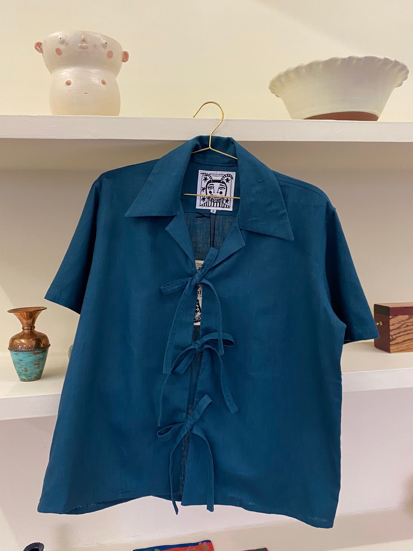 BLUE BOLO SHIRT