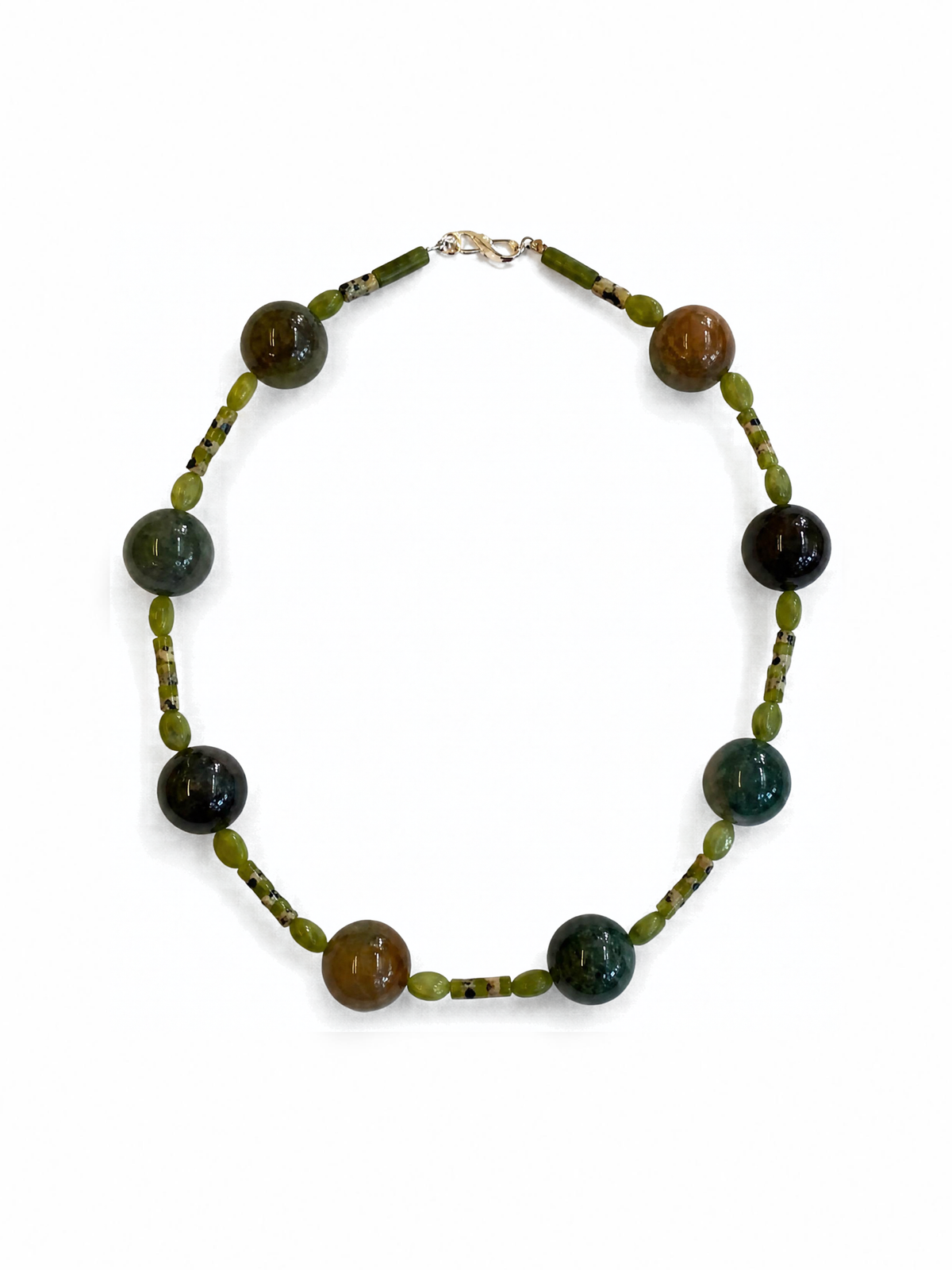 GREEN BOLA NECKLACE