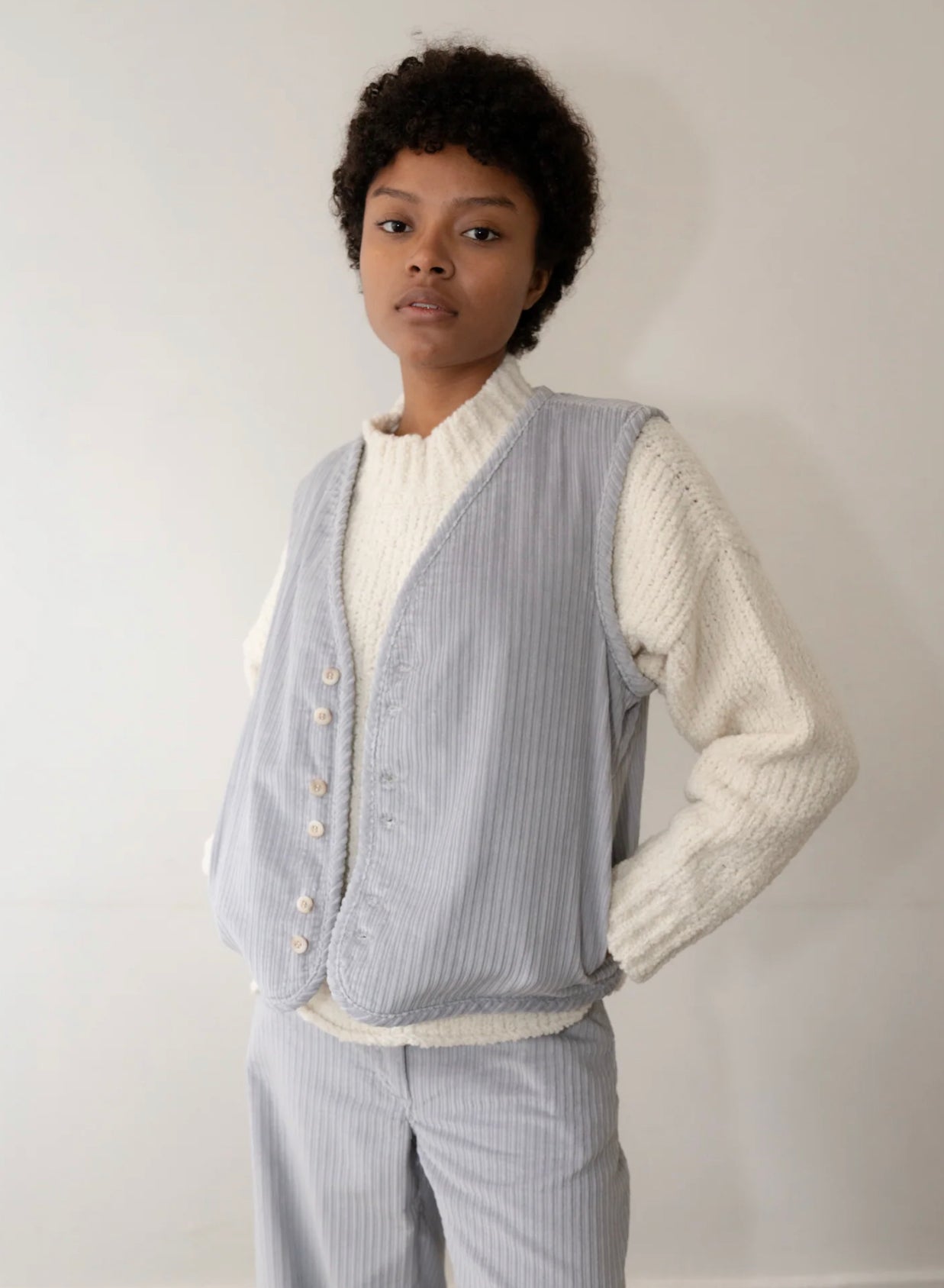 ALBA VEST PERIWINKLE