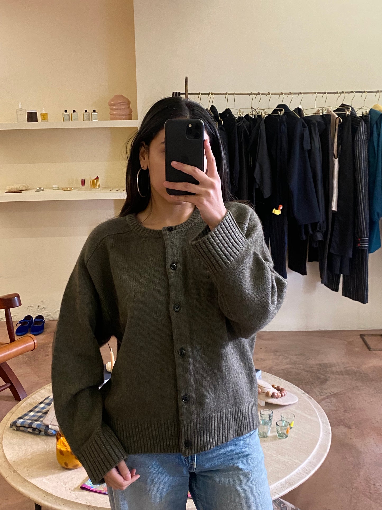 EIRA GREEN CARDIGAN