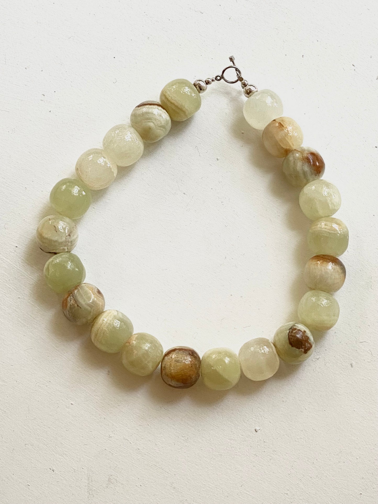 LIME GREEN ONYX NECKLACE