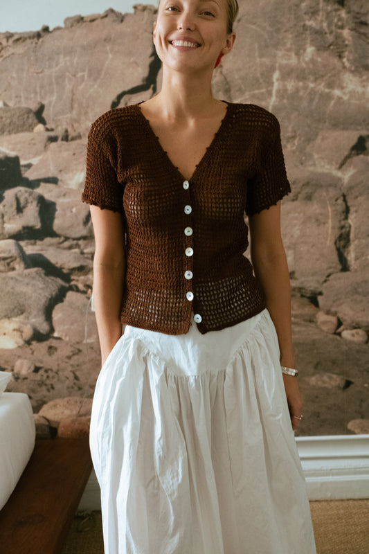 CROCHET SHIRT IN GREEN