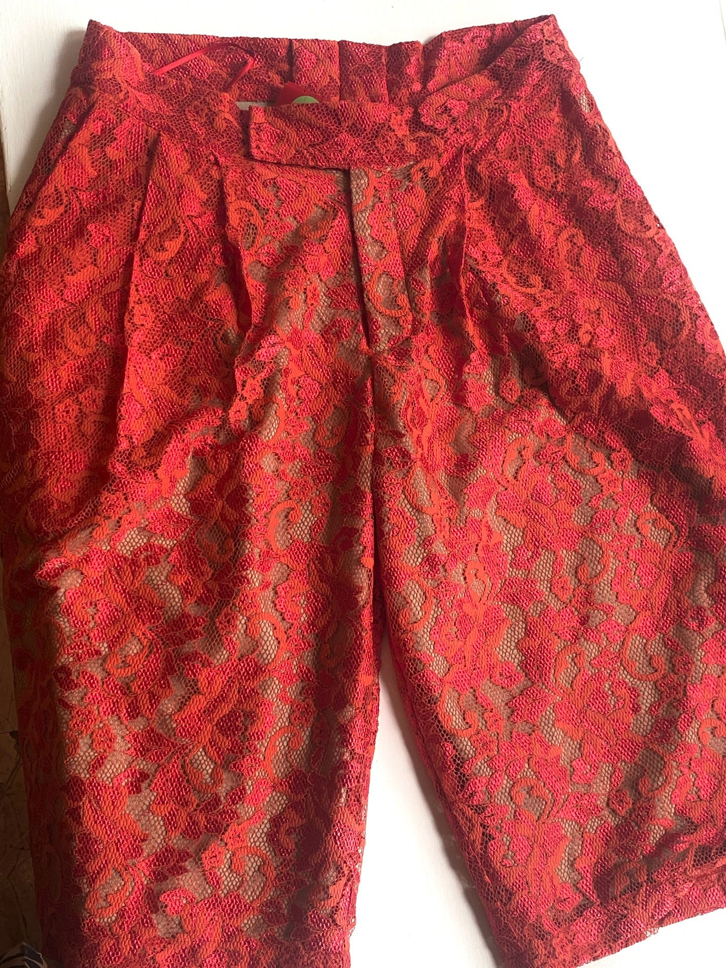 LACE CORAL PANTS