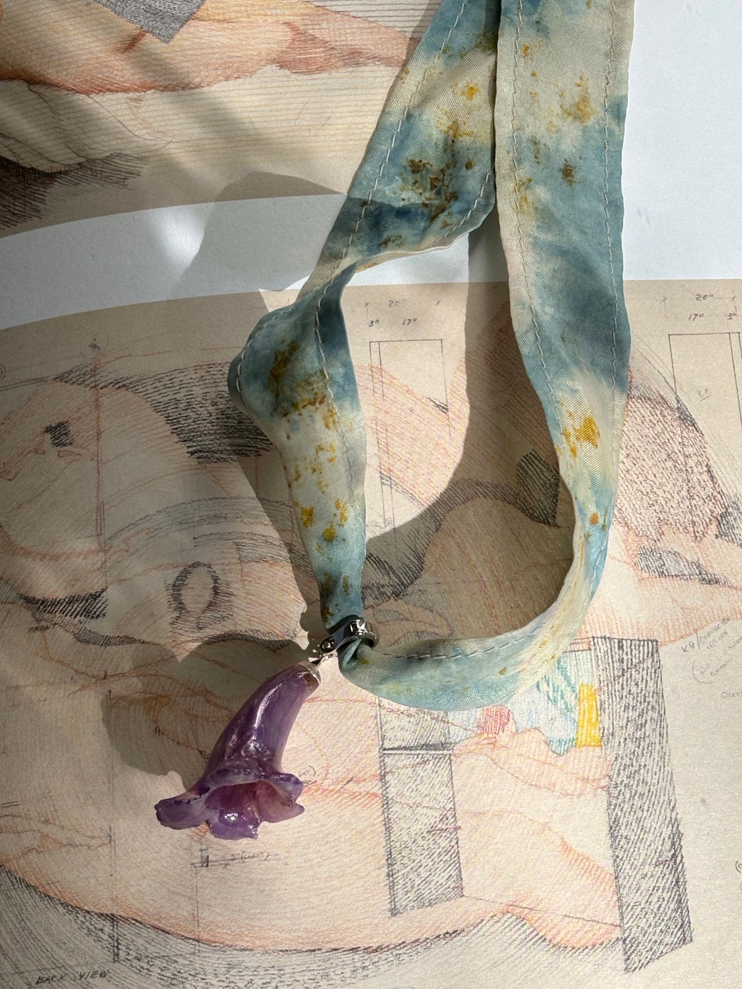 CAPULLO SILK ORCHID NECKLACE