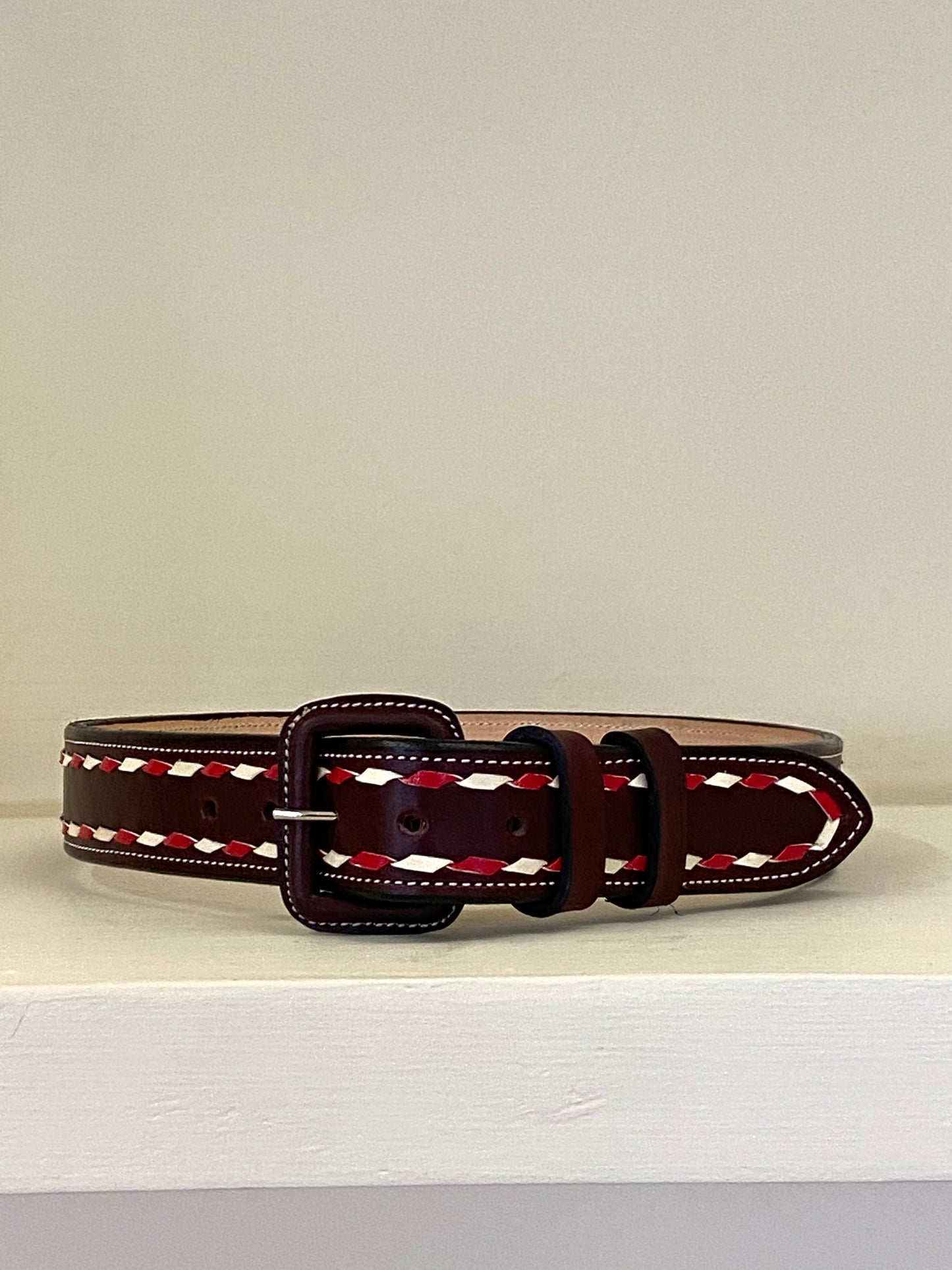 BURGUNDY PESPUNTE BELT