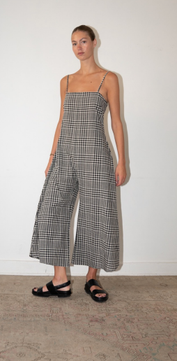 MANON JUMPSUIT NAVI PLAID