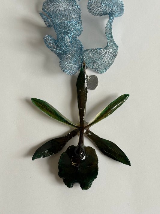 ORCHID NECKLACE - DARK GREEN