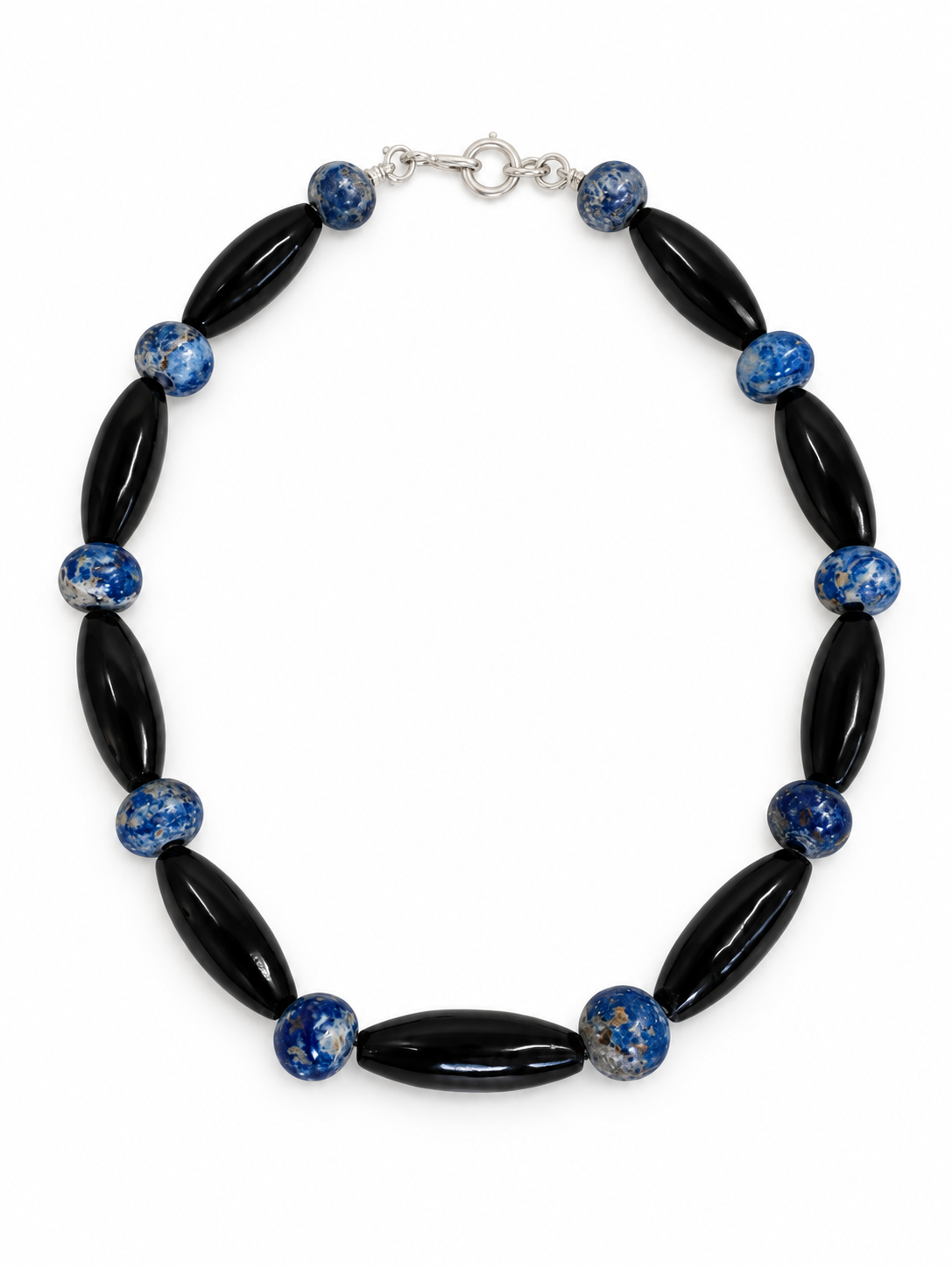 BLUE & BLACK ONYX NECKLACE