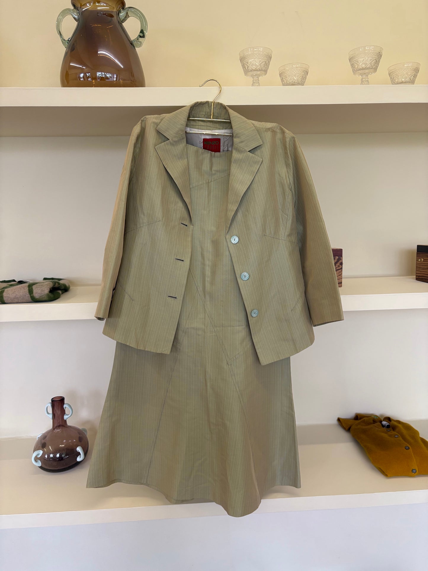 KENZO GREEN SILK SET