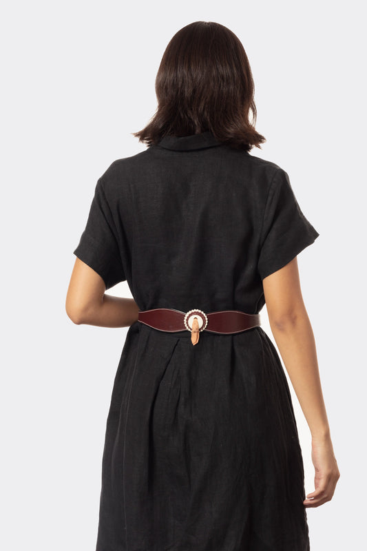 BURGUNDY SOLID CORRELLON BELT