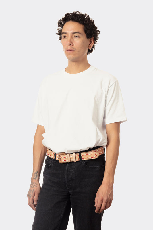 BEIGE PESPUNTE BELT