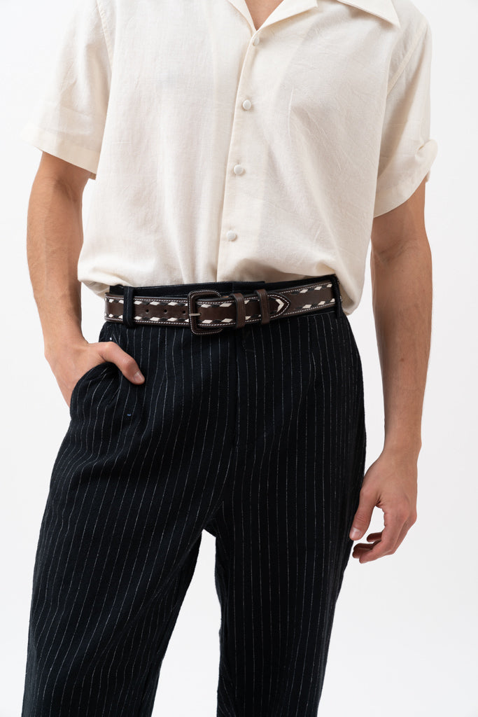 DON PANT MENSWEAR - BLACK & WHITE PINSTRIPE