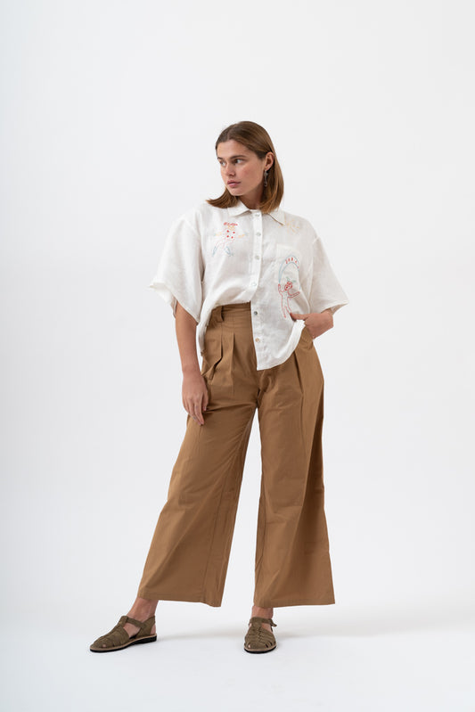 MARGUERITTE PANT - TOBACCO