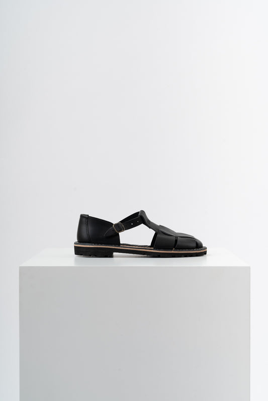 ARTISANAL SANDALS 10/17 BLACK LEATHER
