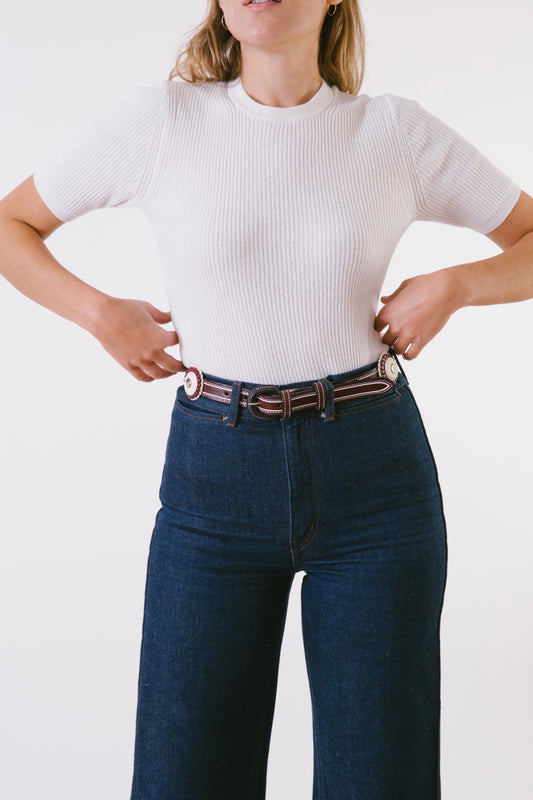 BURGUNDY CHARRO BELT