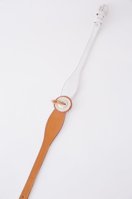 MIXED CORRELLON BELT WHITE AND BEIGE