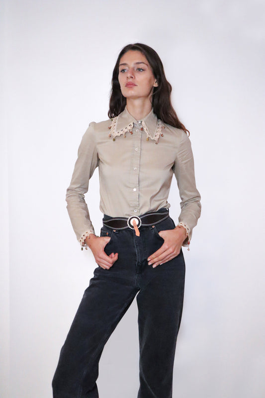 TAN SOLID CORRELLON BELT