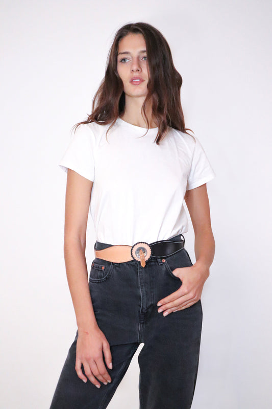 MIXED CORRELLON BELT TAN AND BLACK