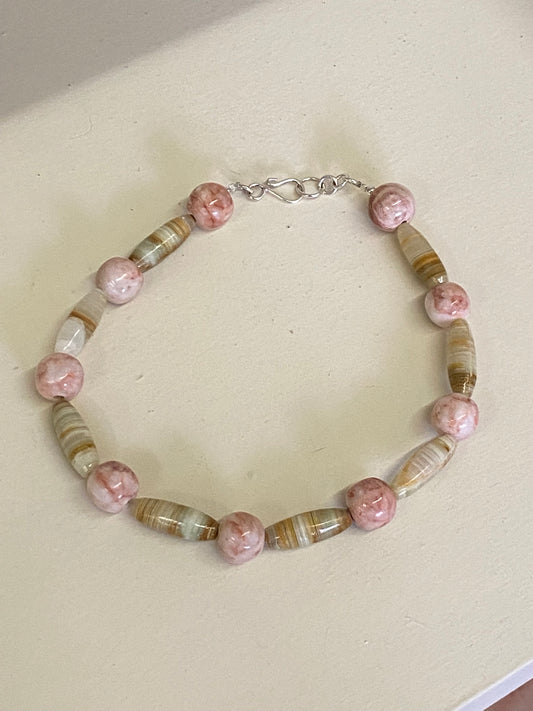 OVAL MIX ONYX NECKLACE