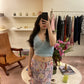 ALBERTA FERRETTI BLUE TOP