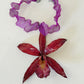 RED ORCHID NECKLACE