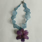ORCHID NECKLACE - PURPLE & BLUE