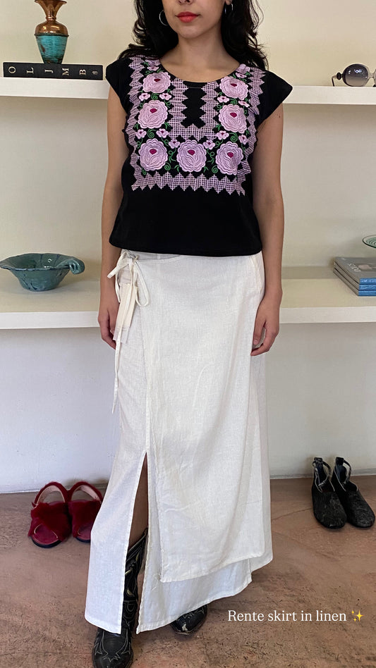 LINEN RENTE SKIRT