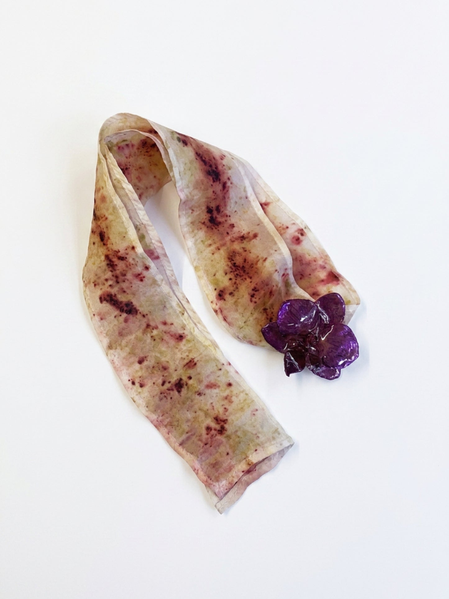 MAGENTA ORCHID DYED SILK NECKLACE
