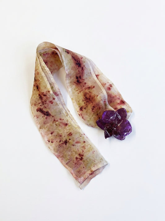 MAGENTA ORCHID DYED SILK NECKLACE