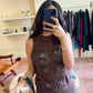LEATHER WOVEN DRESS