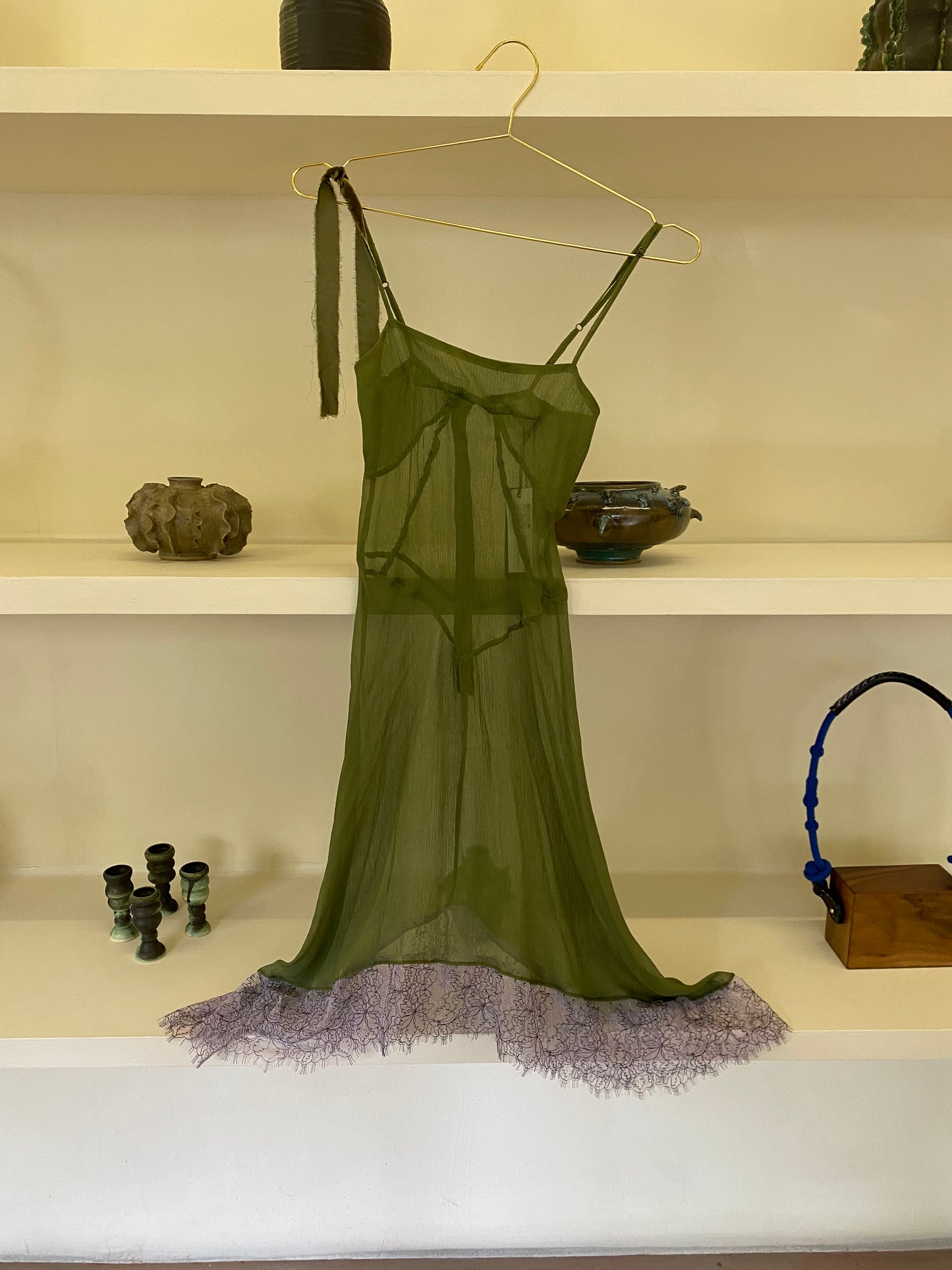 LAURA SILK GREEN DRESS