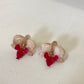 WHITE & PINK ORCHID EARRINGS