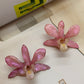 BABY PINK ORCHID EARRINGS