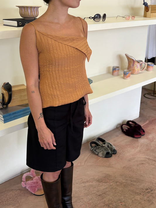 PERA TOP HAMMERED SILK