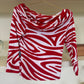 MOSCHINO RED ZEBRA TOP