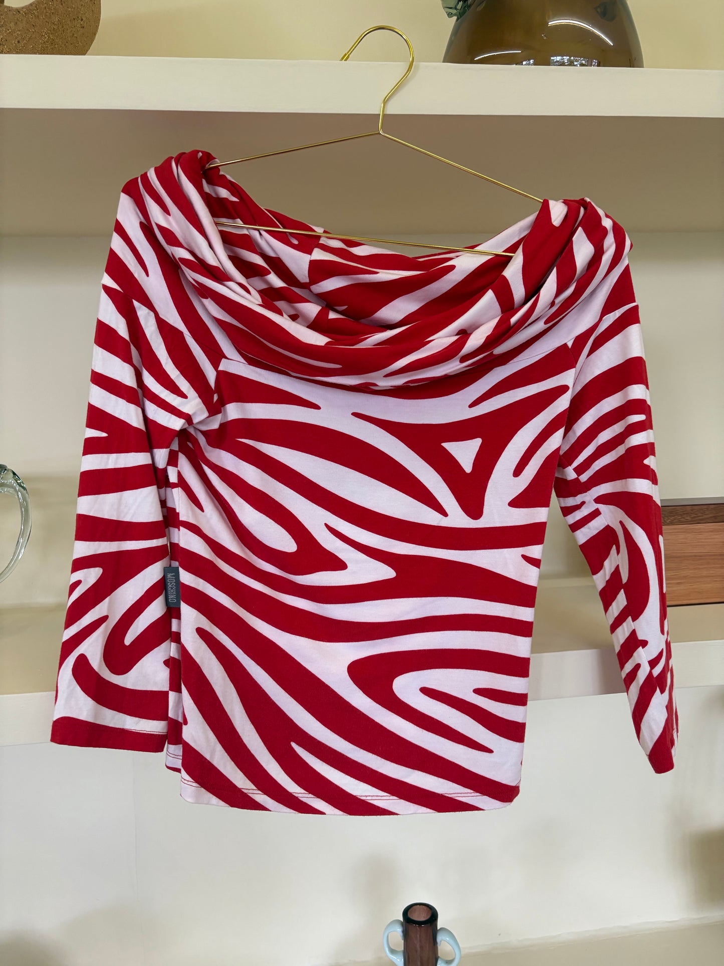 MOSCHINO RED ZEBRA TOP