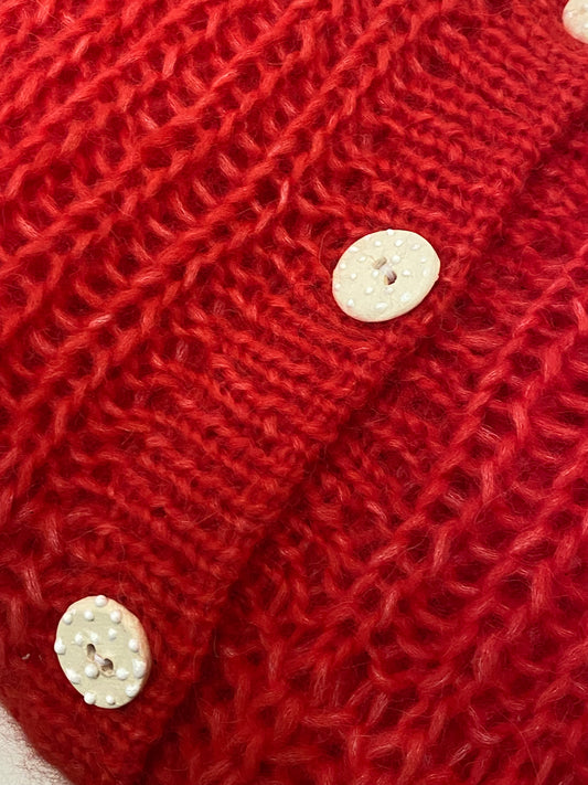 RED BABY ALPACA SWEATER