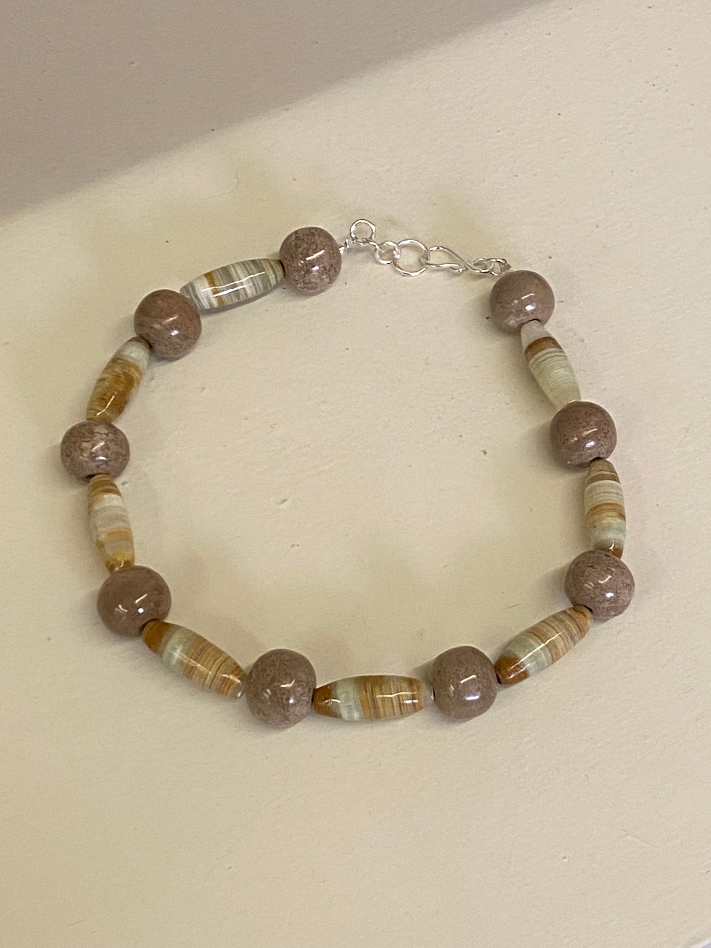 OVAL MIX ONYX NECKLACE