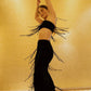 FRINGED BLACK SKIRT