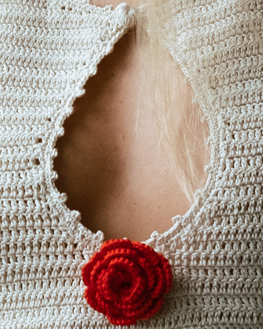ROSA ROJA CROCHET TOP