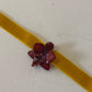 YELLOW/PURPLE ORCHID VELVET CHOKER