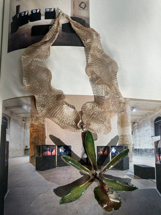 GREEN GOLD ORCHID NECKLACE