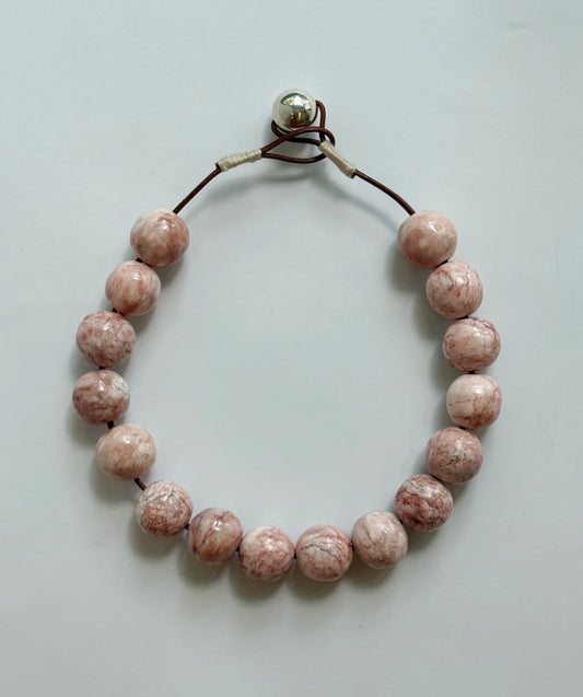 PINK MARBLE NECKLACE