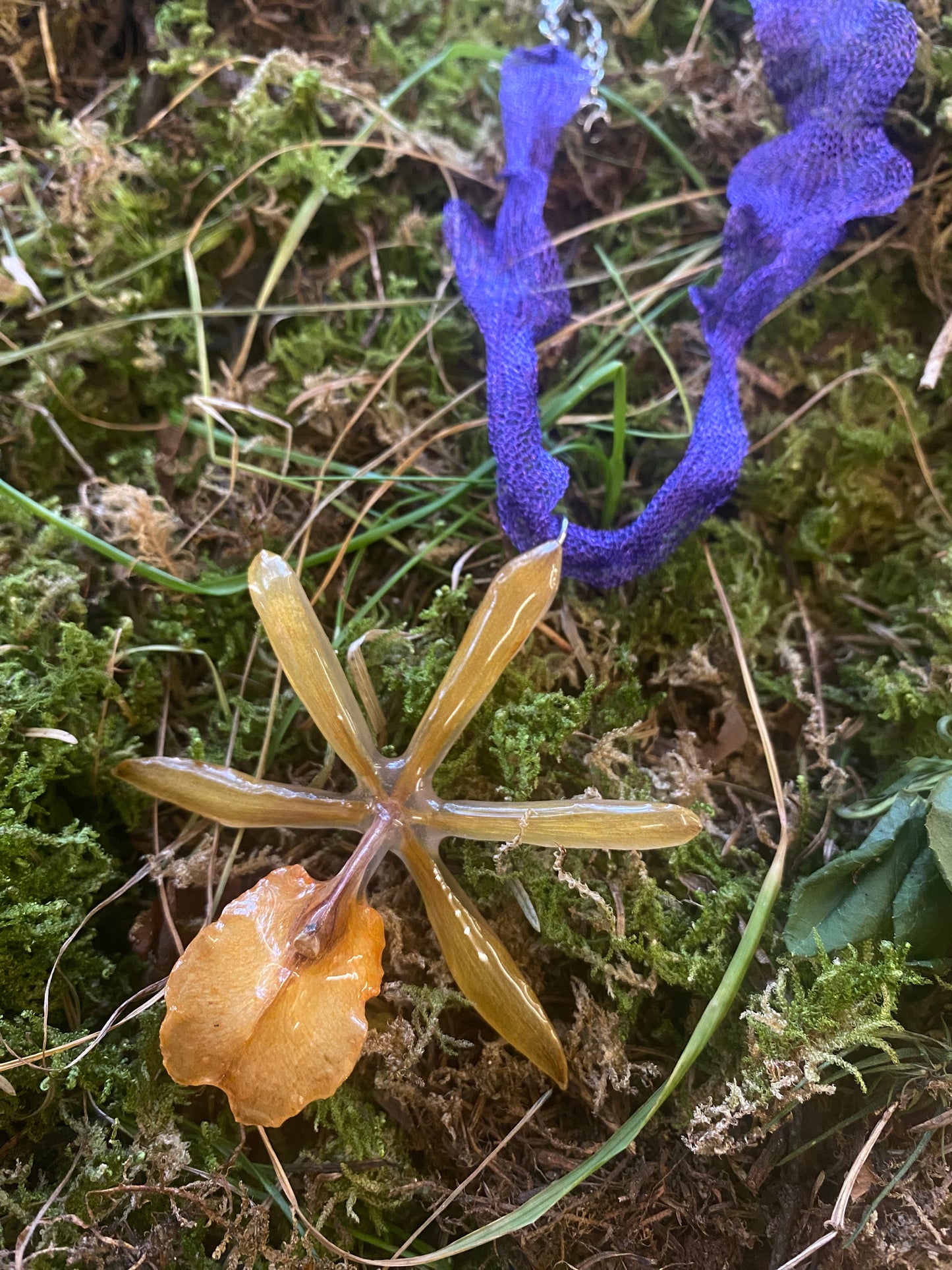 YELLOW ORCHID NECKLACE