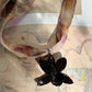 BLACK SILK NECKLACE