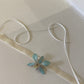 ORCHID VELVET CHOKER GLITTERY BLUE