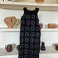 LEATHER WOVEN DRESS